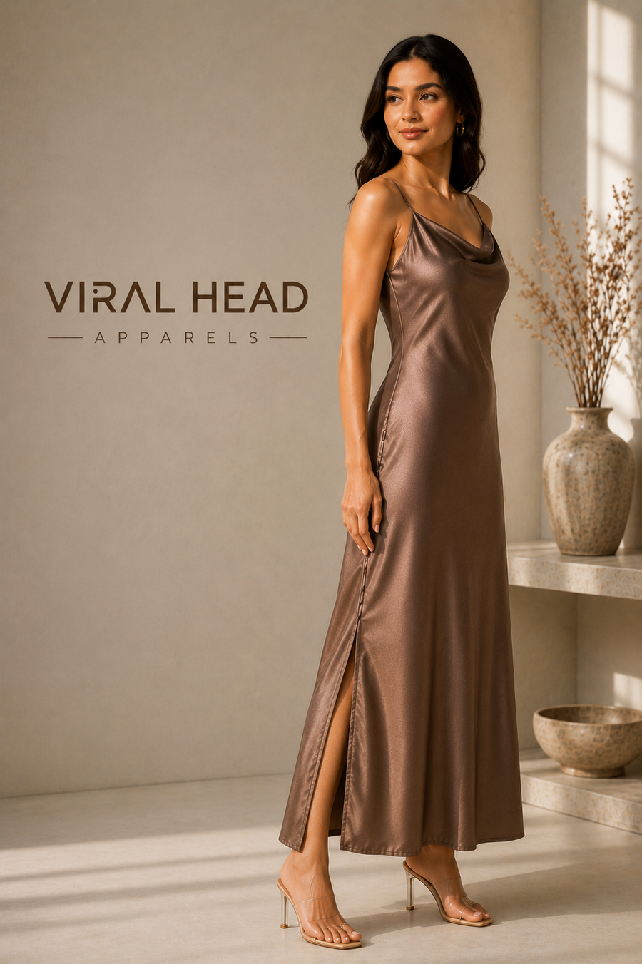 Celeste Satin Slip Dress
