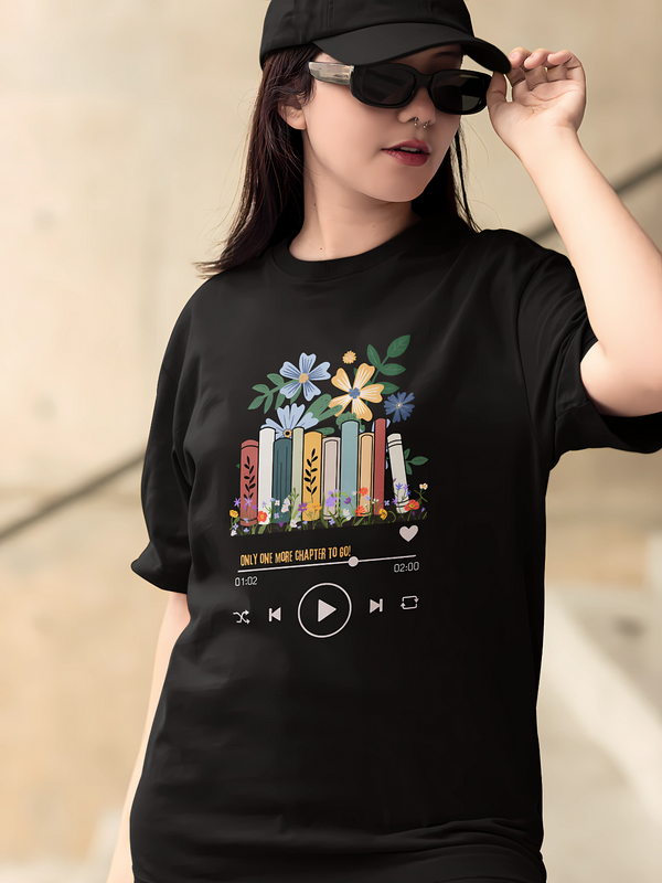 Woman's Premium Oversized | Black | Bookish