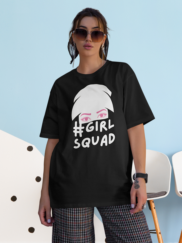 Woman's Premium Oversized | Black | Girl Squad
