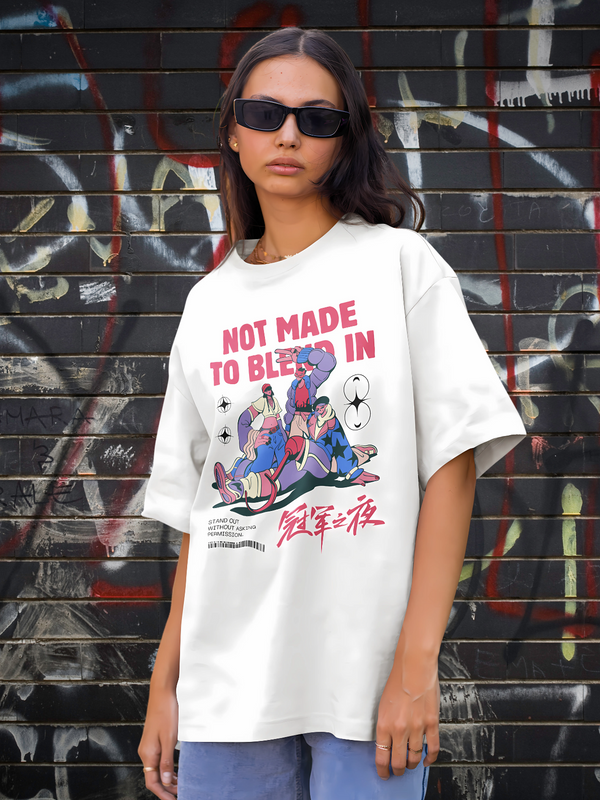 Woman's Premium Oversized | White | Not Made To Blend In