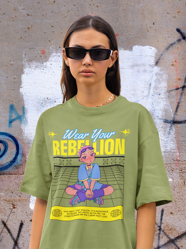 Woman's Premium Oversized | Sage Green | Rebellion