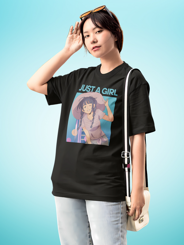 Woman's Premium Oversized | Black | Just a Girl
