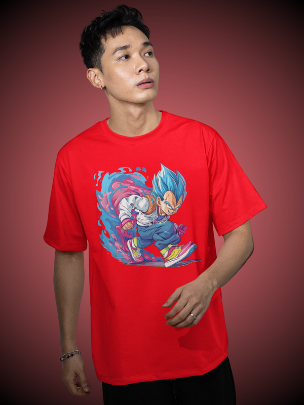 Classic Oversized | Red | DBZ Anime T-Shirt