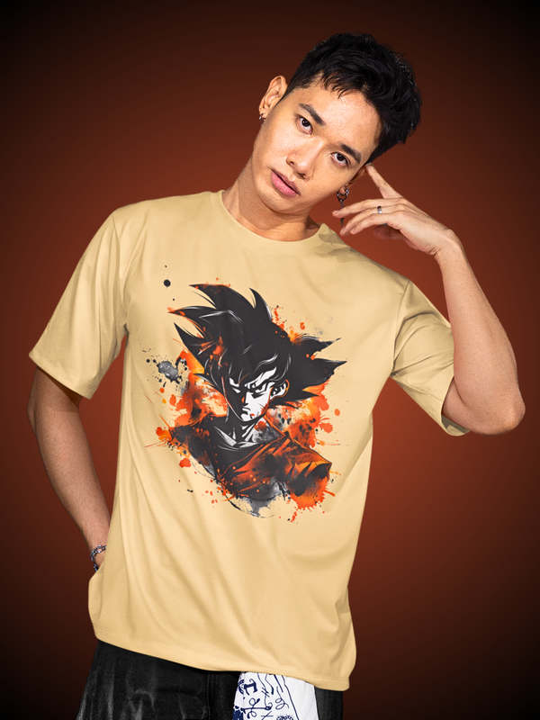 Classic Oversized | Beige | Son of Goku T-Shirt