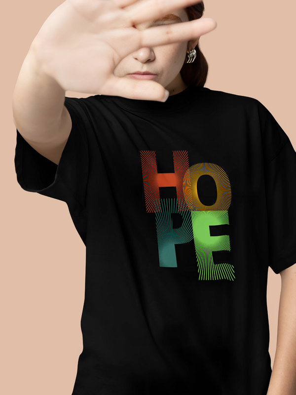 Woman's Premium Oversized | Black | Hope