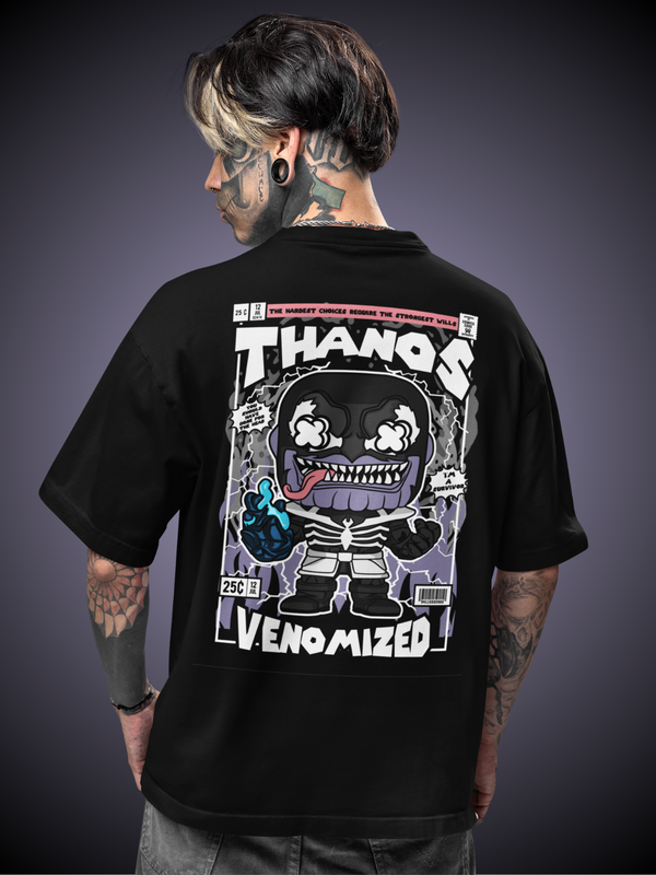 Men's Premium Oversized | Black | Venom Thanos Tee