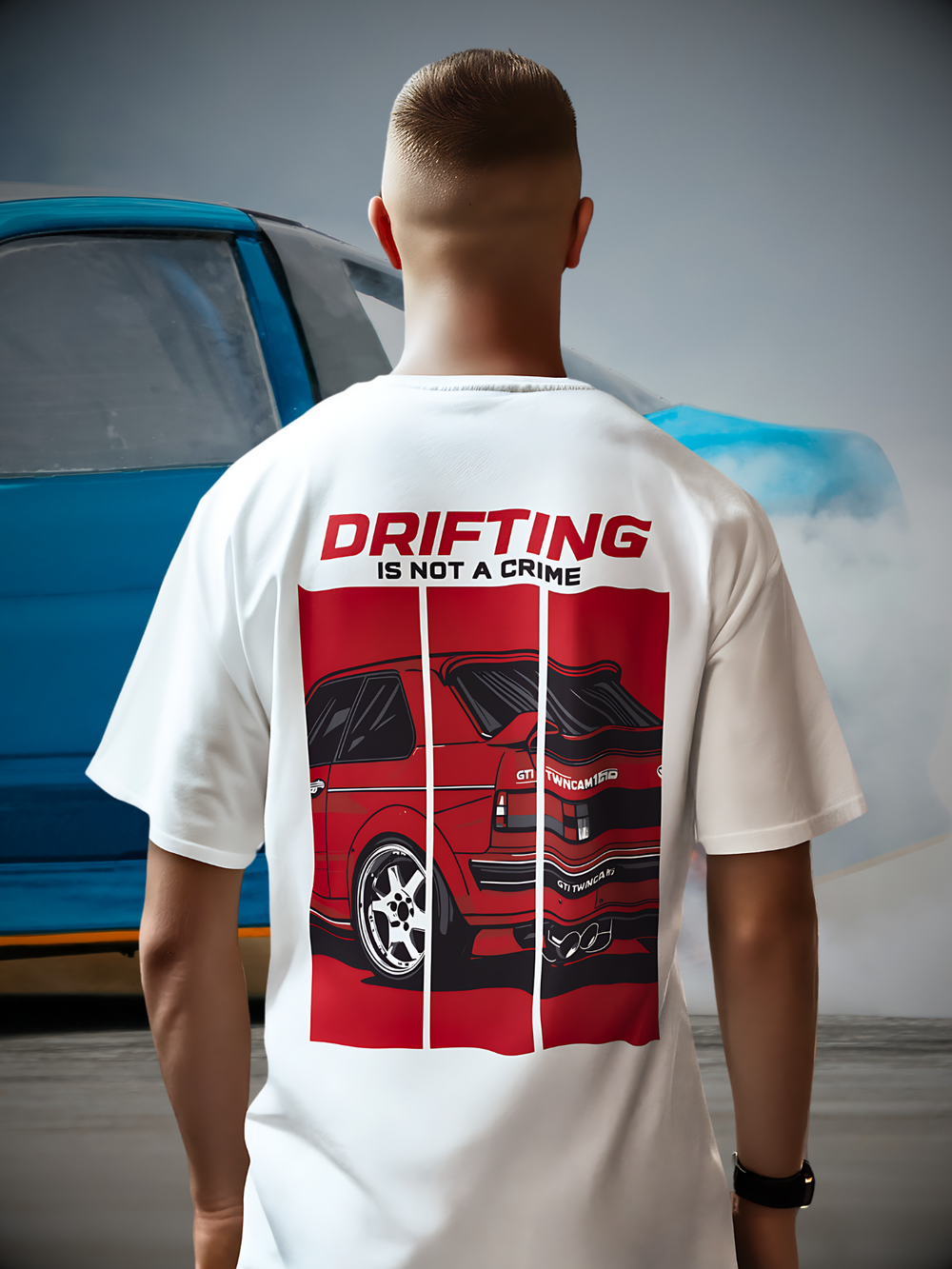 Premium Oversized T-Shirt | White | Drift Legends: GTI Street