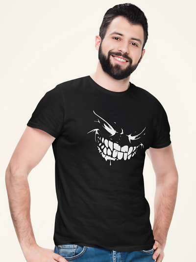 Premium Regular Fit T-Shirt | Black | Evil Laugh